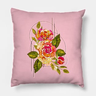 Dotted Roses Pillow