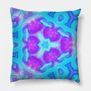 Kaleidoscope of Crystal Lines Of Purples and Blue Pillow