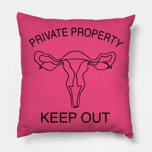 Private Property, keep out of my uterus Pillow