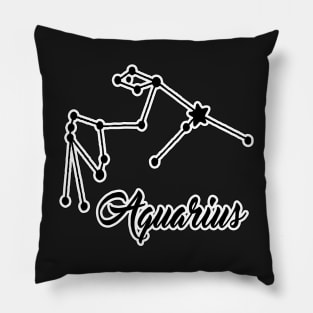 Aquarius Zodiac Constellation Design Pillow