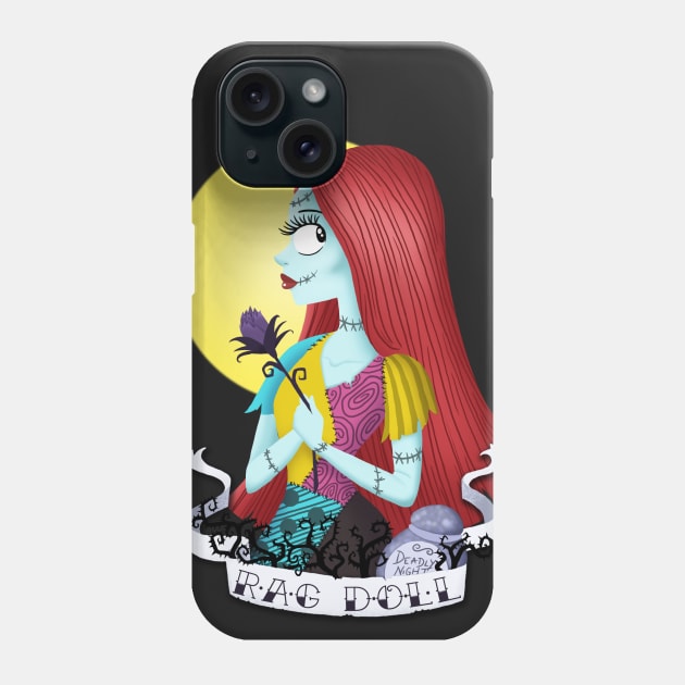 Nightmare Before Christmas Sally Rag Doll Phone Case by NikkiWardArt