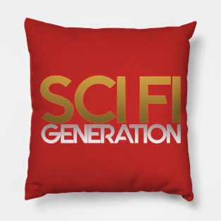 Sci Fi Generation logo (Gold) Pillow