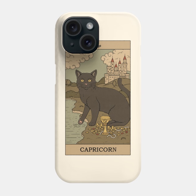 Capricorn Cat Phone Case by thiagocorrea