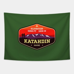 Mount Katahdin - Maine - Appalachian Trail Mountain Climbing Badge Tapestry