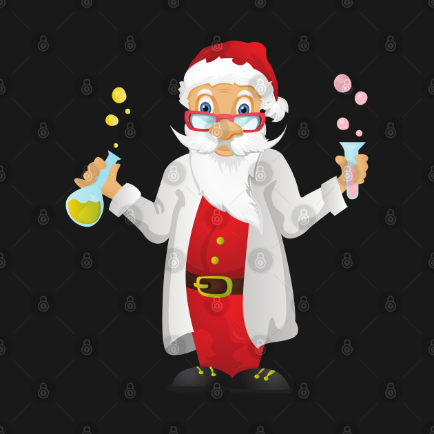 Discover Santa Claus Alchemist Teaching Science in Chemistry Class - Xmas - T-Shirt