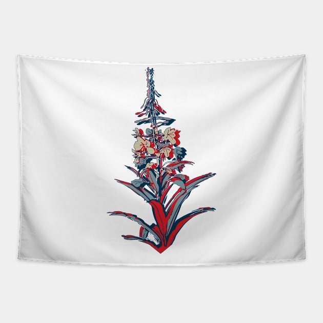 Patriotic Fireweed Tapestry by SmartCraftCo