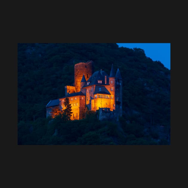 Katz Castle, St. Goarshausen, Rhineland-Palatinate, Rhine, Middle Rhine, Castle by Kruegerfoto