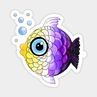 Non-binary fish Magnet