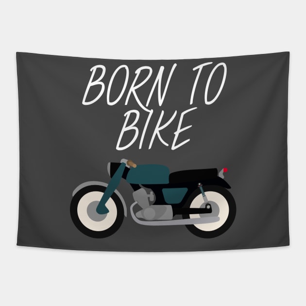 Motorbike - Born to bike Tapestry by maxcode