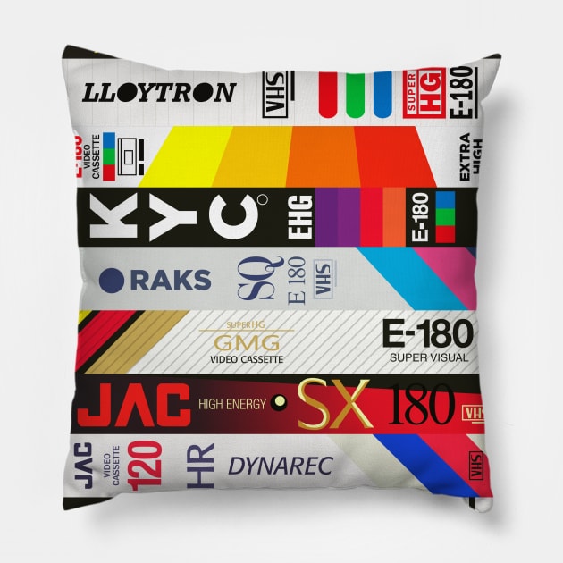 VHS Pillow by BadOdds