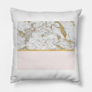 Riviera golden blush marble Pillow