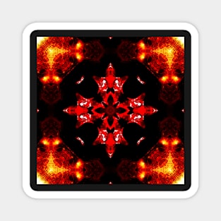 Ominous Red Kaleidoscope pattern (Seamless) 22 Magnet