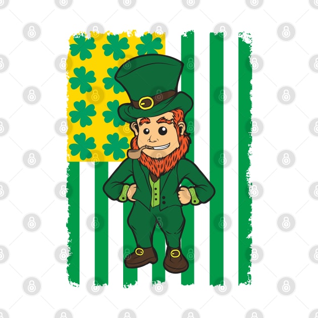 Irish American Leprechaun Flag by AngelFlame