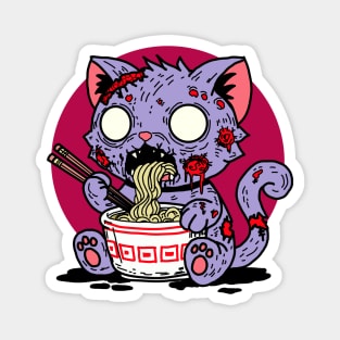 Ramen Cat Zombie Magnet