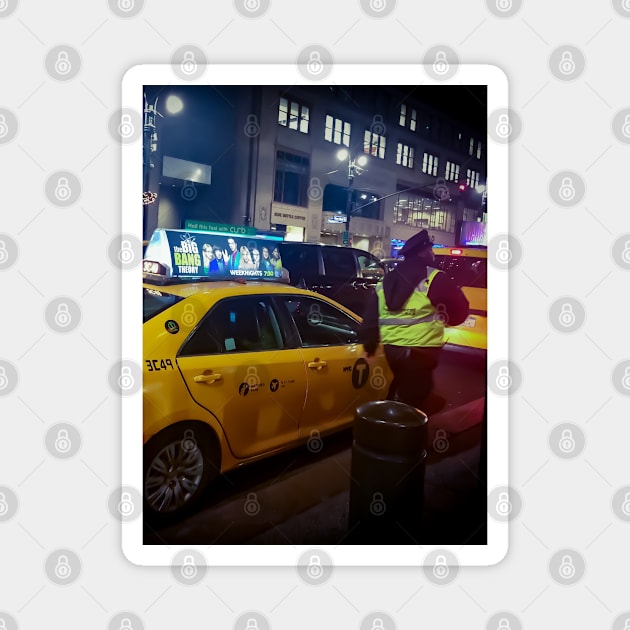 Yellow Cabs, Grand Central Terminal, Manhattan, NYC Magnet by eleonoraingrid