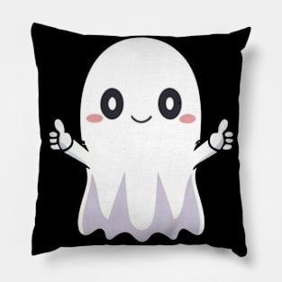 Cute Ghost with thumbs up Pillow