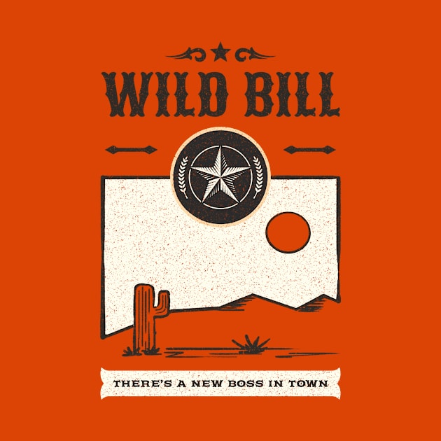 WIld Bill Wild West Poster Illustration by New East 