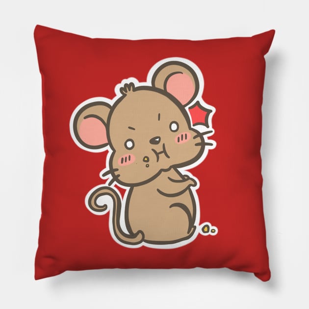 Sneaky Mouse v2 Pillow by LuveyxDovey