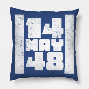 14 May 48 Israel Flag - Independence Day Pillow