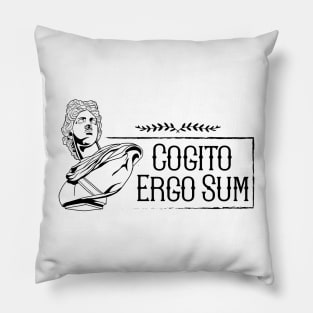 Latin saying - Cogito Ergo Sum Pillow