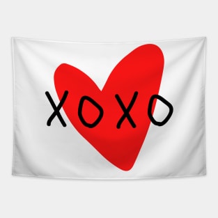 Romantic Xoxo valentines day heart hand drawn Tapestry