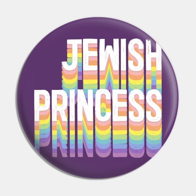 Jewish Princess - Typographic Design Pin by DankFutura