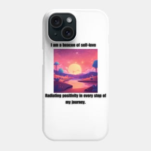 I am a beacon of self-love, radiating positivity in every step of my journey Phone Case