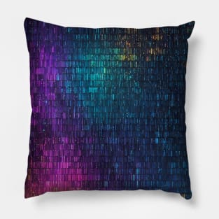 colorful binary code Pillow