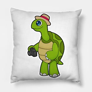 Turtle as Photographer with Camera Pillow