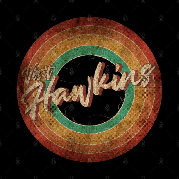 Visit Hawkins Vintage Circle Art by antongg