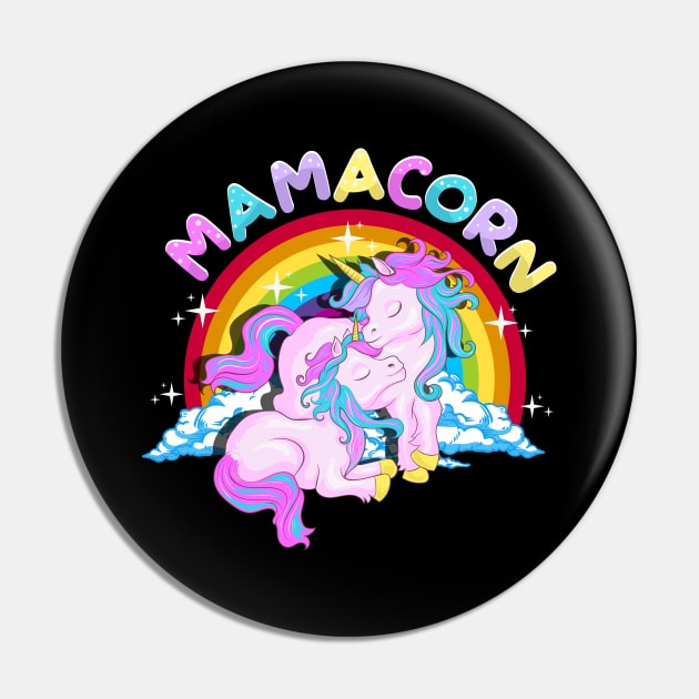 Mamacorn Cute Unicorn Mom Unicorn Loving Mama Pin by theperfectpresents