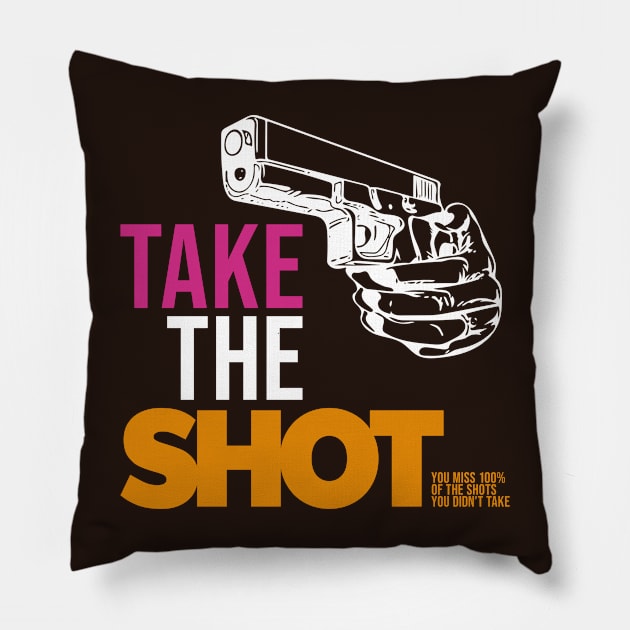 Take The Shot Pillow by KOOKOO ART