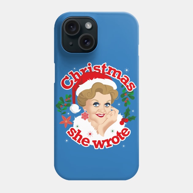 Christmas she wrote Phone Case by AlejandroMogolloArt