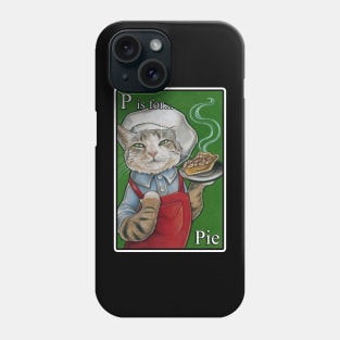 P is for Pie - White Outlined Version Phone Case