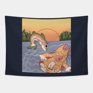 Cat-fishing Tapestry