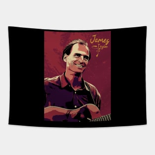 james taylor, 1980s | Vintage poster Tapestry