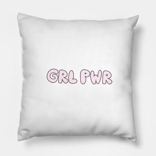 GRL PWR (black outline) Pillow