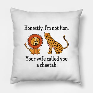 Lion Cheetah Pillow