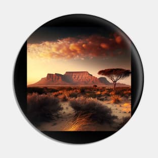 Stylised Table Mountain Pin