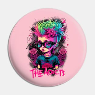 Punk Girl - The Adicts Pin