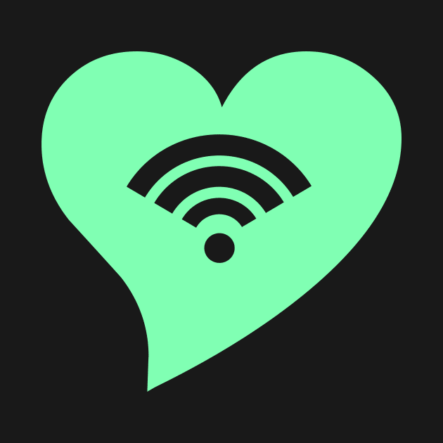 Mint Green WiFi Heart by jdm1981