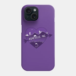 I Love AVL - Heart Cityscape - Purple 08 Phone Case