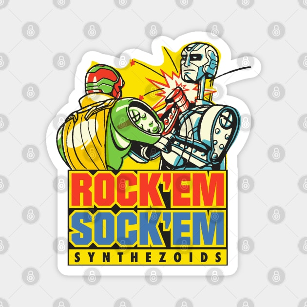 Rock'em Sock'em Synthezoids Magnet by harebrained