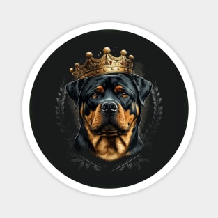 Rottweiler Dog with Crown Magnet