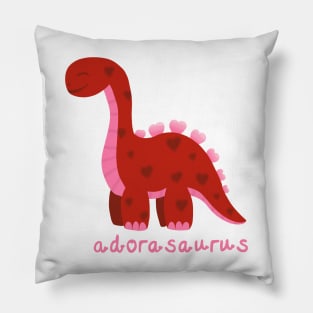 Adorasaurus (love heart dinosaur) Pillow