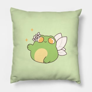 The Frog Fairy (White) Pillow