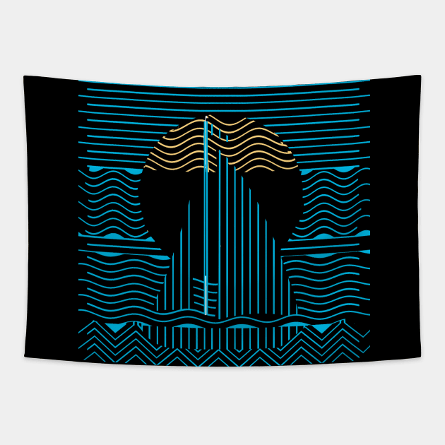 Linear Sailing Tapestry by Sailfaster Designs