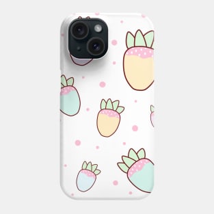 Pastel Strawberries Pattern Phone Case