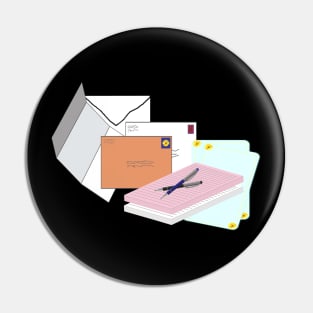 Snail Mail Happy Mail (Stacked Version – Black Background) Pin