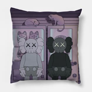 twin kaws and drink machines Pillow